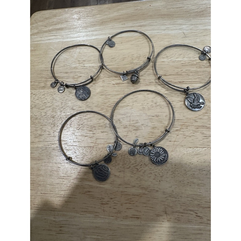 Set Of 5 Alex And Ani Bracelets